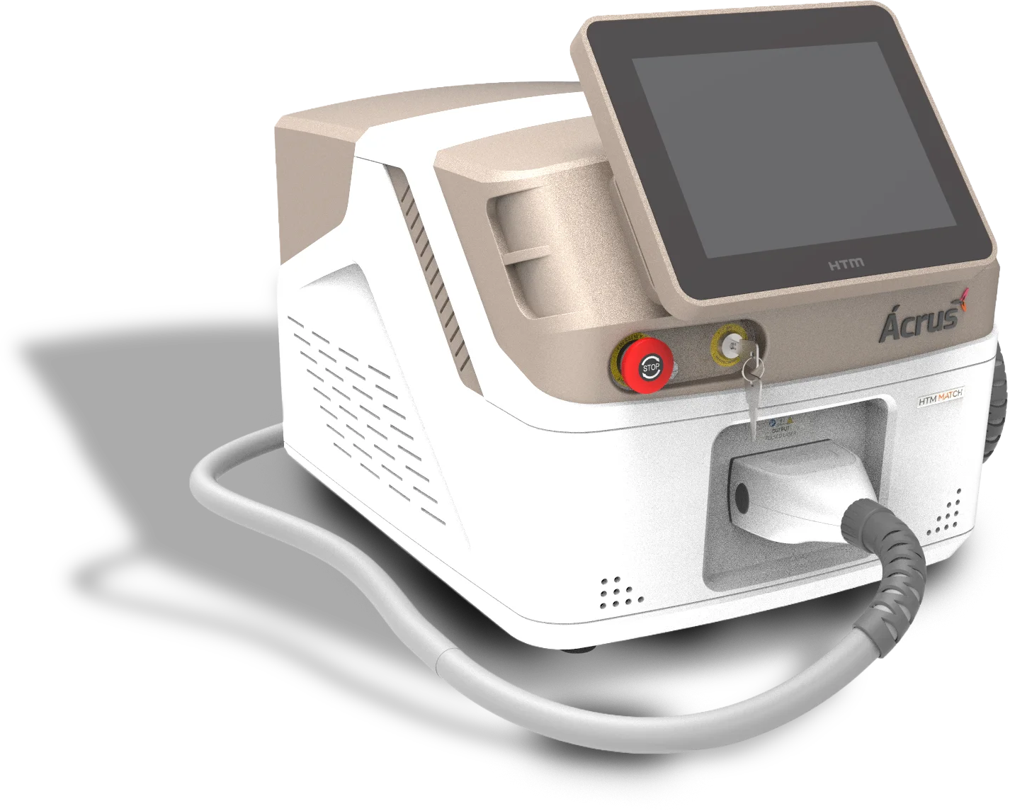 equipamento da fábrica htm, ácrus para depilação a laser