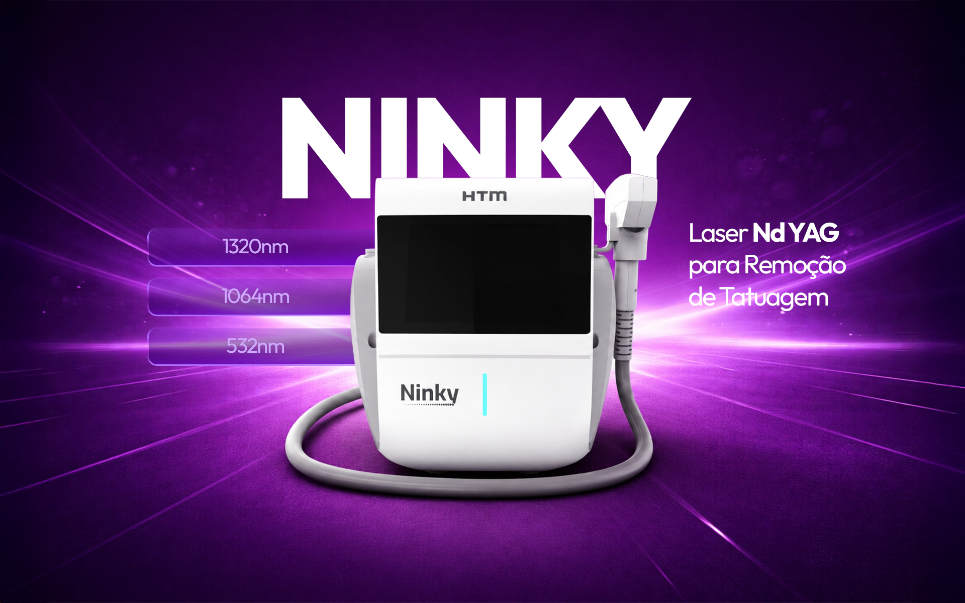 equipamento de remoção de tatuagem e despigmentação ninky htm